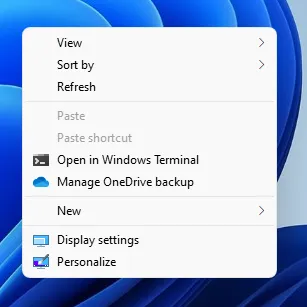Rounded Context Menu dari Desktop Windows 11