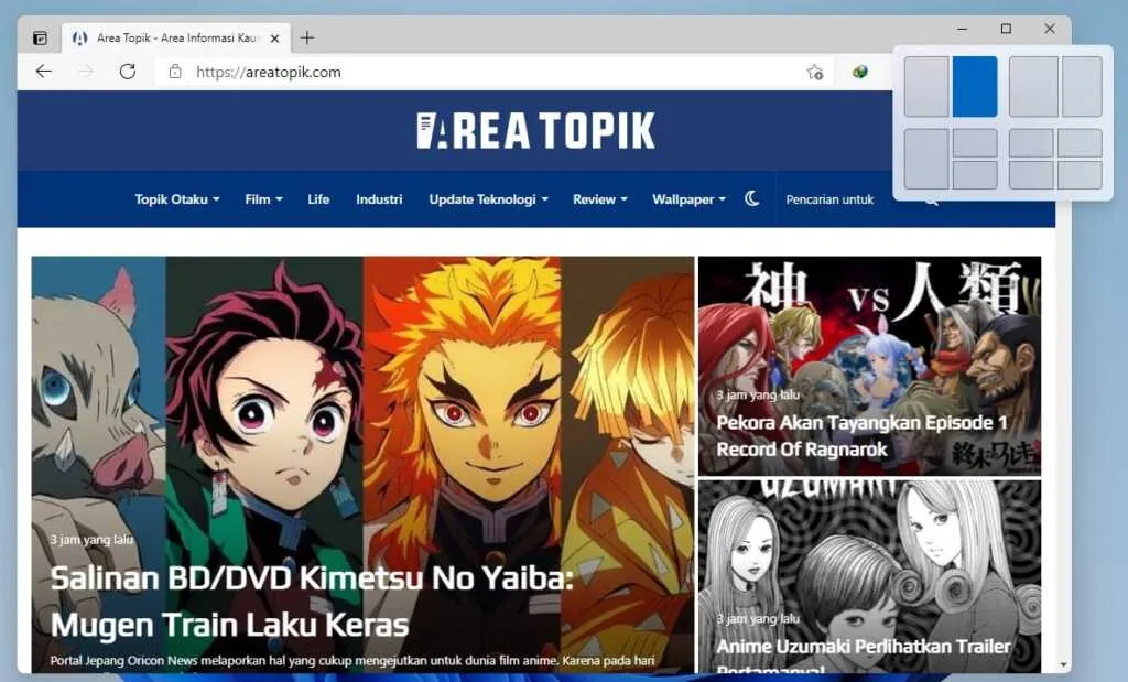 Snap Control di Windows 11