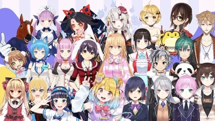 Beberapa Virtual Youtubers Jepang