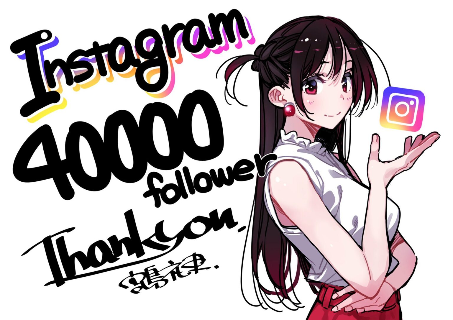 Mangaka Kanokari, Miyamura Reiji Rayakan 40K Followers Instagram-nya