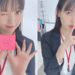 Sumire Uesaka Berpakaian Layaknya Perkerja Kantoran Seperti di Ganbare Douki-chan