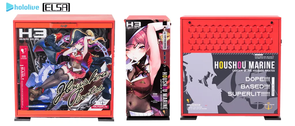 Tampilan PC bertema Houshou Marine.