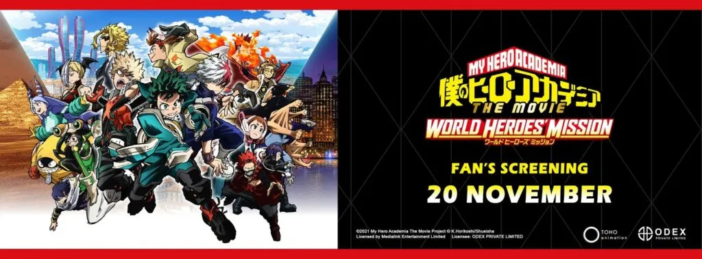Banner Fans Screening Film Boku No Hero Academia: World Heroes’ Mission!