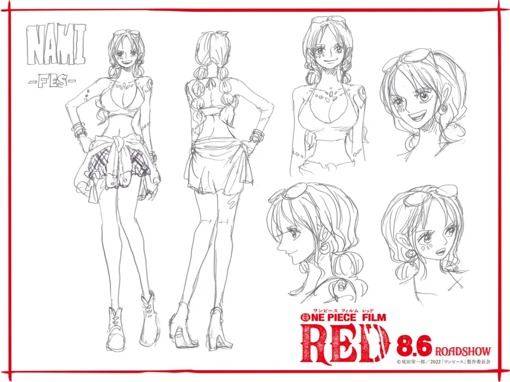 Nami One Piece Red