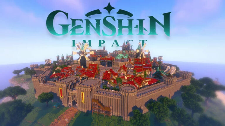 Persis Seperti Aslinya, Kota Mondstadt Dibuat Kembali Di Minecraft