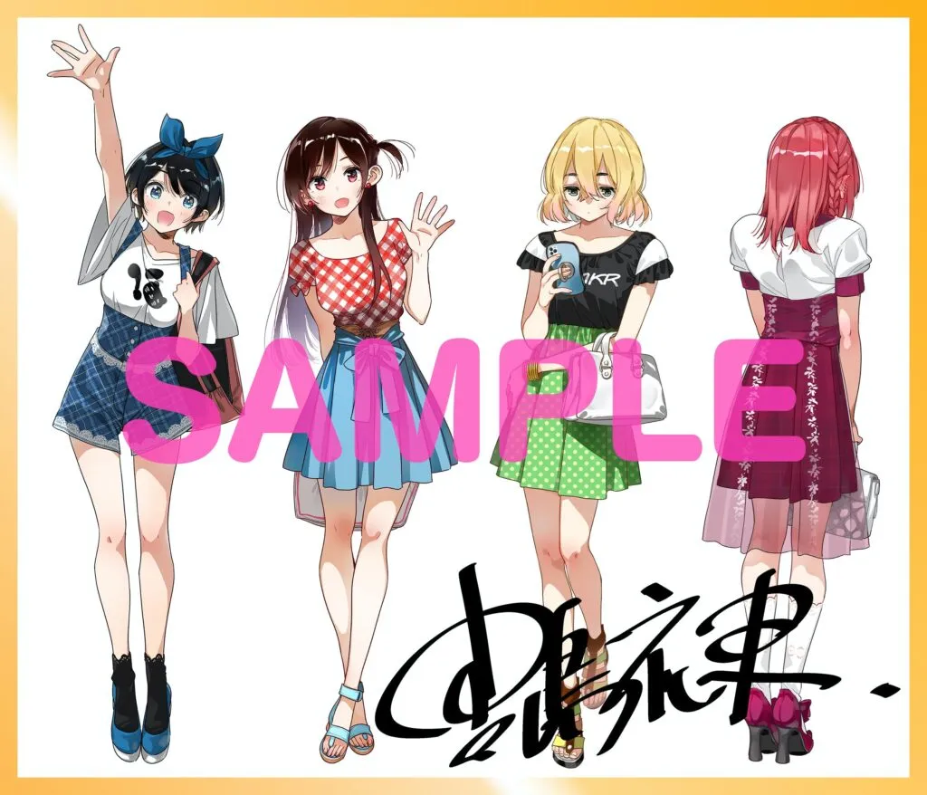 Sample Dari Illustrasi Dari Manga Kanojo Okarishimasu