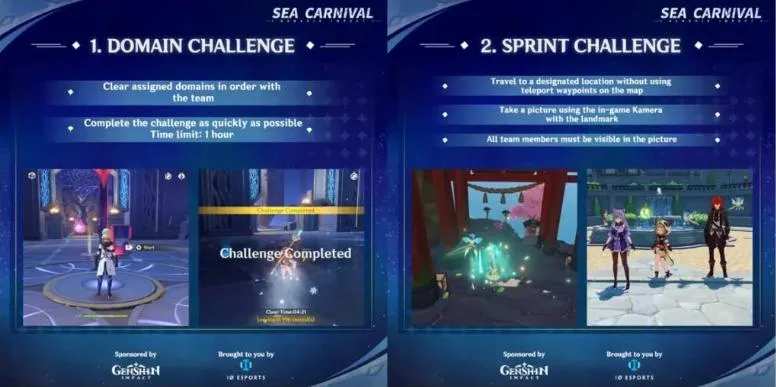 Format yang akan ada di dalam turnamen Genshin Impact | Dok. IO ESPORTS