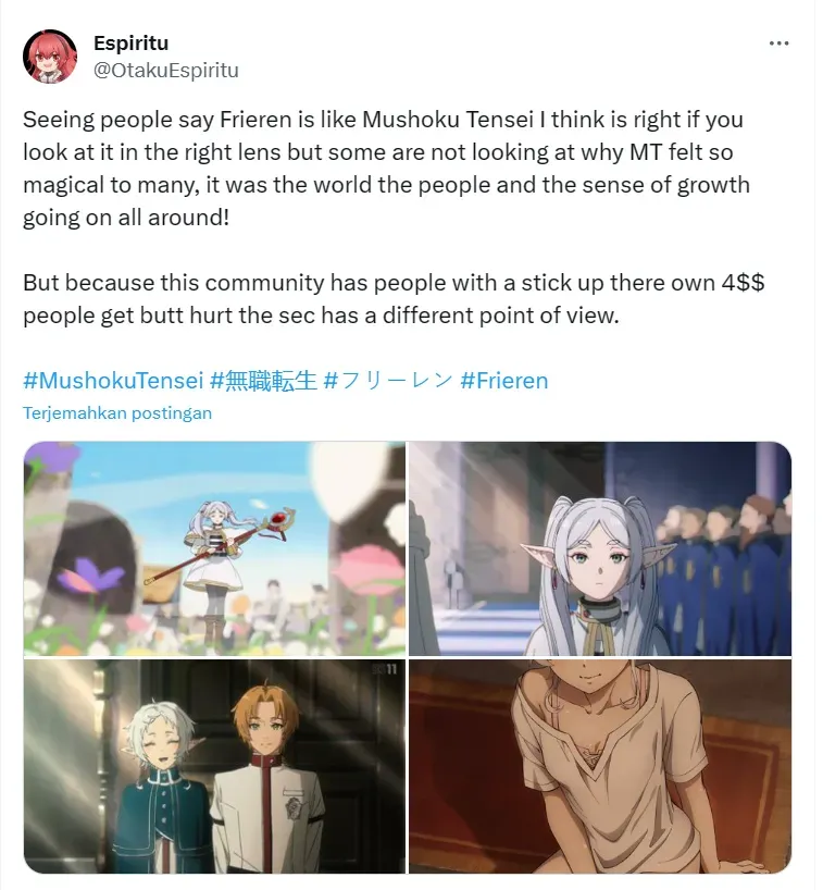 Komentar Netizen Twitter tentang Adaptasi Anime Sousou no Frieren