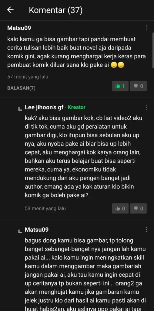 komentar di webtoon
