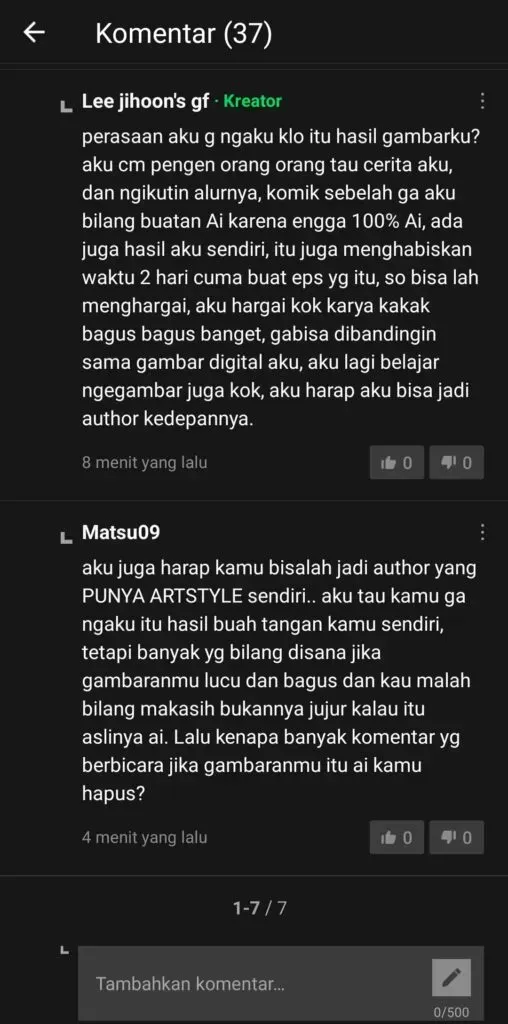 komentar di webtoon
