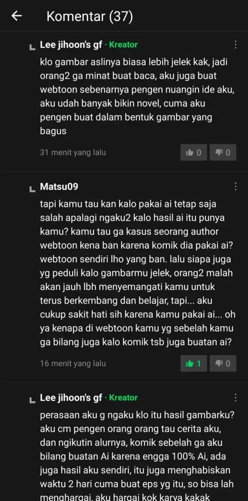 komentar di webtoon