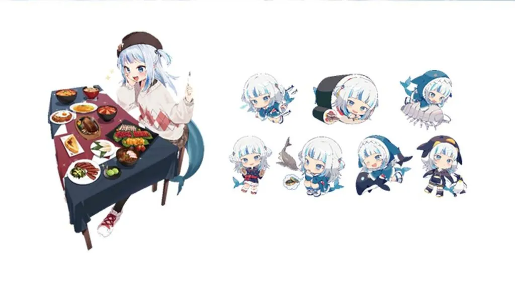Illustrasi di kiri oleh: Shina Hizaki, Illustrasi di kanan oleh: Yumenouchi