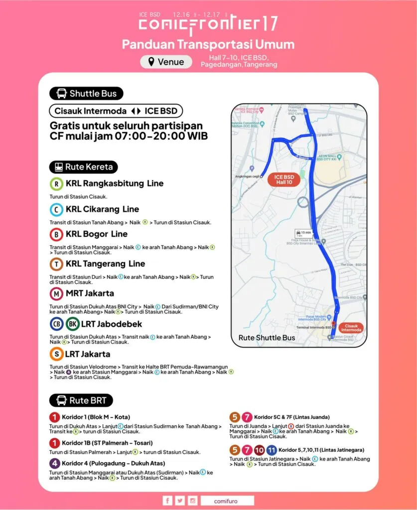 Panduan Transportasi Umum Comic Frontier 17