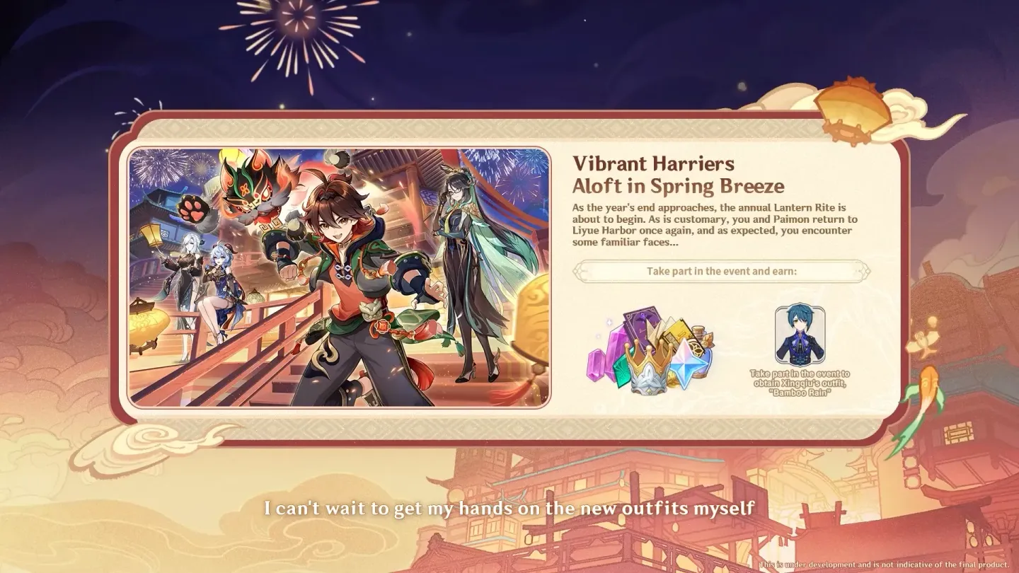 Event utama versi 4.4 Vibrant Harriers Aloft in Spring Breeze | Dok. Area Topik