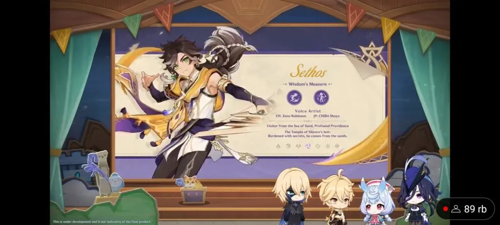 NEW CHARACTER SETHOS