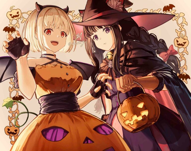 Kenyang Fan Service, Waifu Anime Ucapkan Happy Halloween~