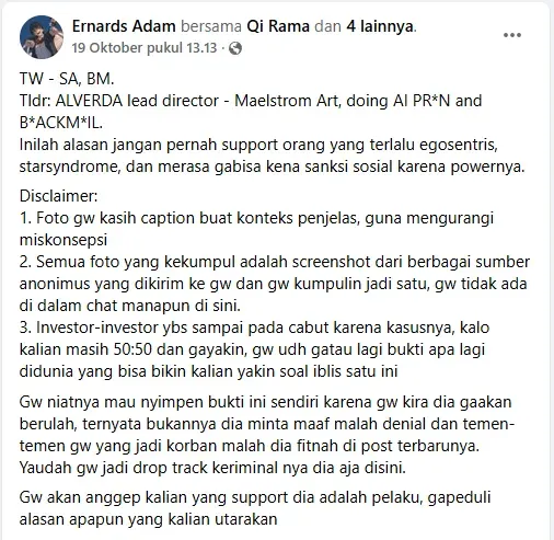 Awal mula kasus kecabulan Maelstrom naik
