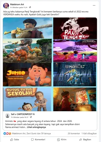 Postingan Maelstrom yang menyinggung Panji Tengkorak