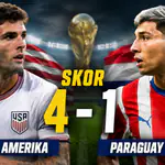 Mengamuk di Los Angeles, Amerika Serikat Gilas Paraguay 4-1